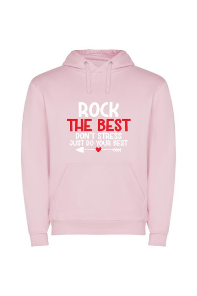 iLovePrints Ultimate White Excellence Φούτερ με κουκούλα σε χρώμα Ροζ