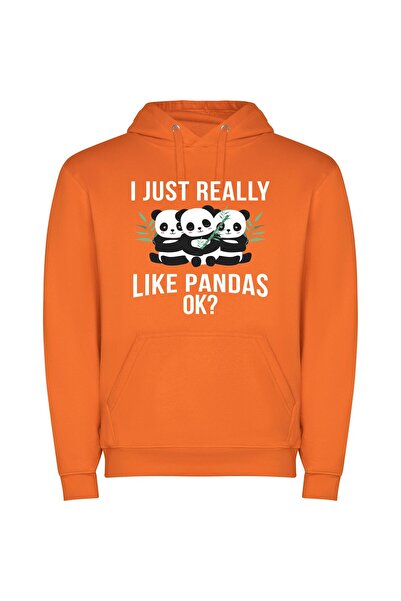 iLovePrints Panda Tower: A Bamboo masterpiece Φούτερ με κουκούλα σε χρώμα Πορ...