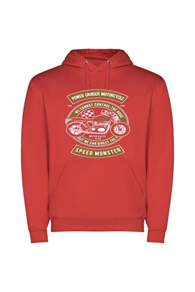 iLovePrints Helmeted Control: Motorcycle Elegance Φούτερ με κουκούλα σε χρώμα...