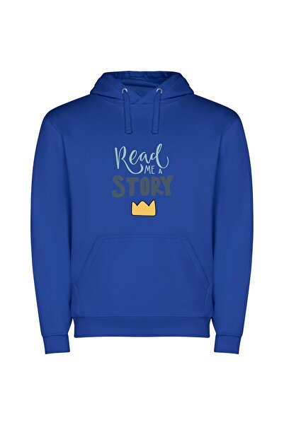 iLovePrints Whispering Tales of Royalty Φούτερ με κουκούλα σε χρώμα Μπλε