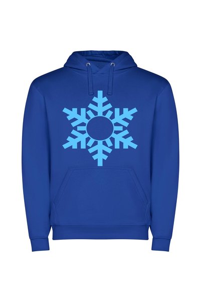 iLovePrints Frozen Blue Dreams Φούτερ με κουκούλα σε χρώμα Μπλε