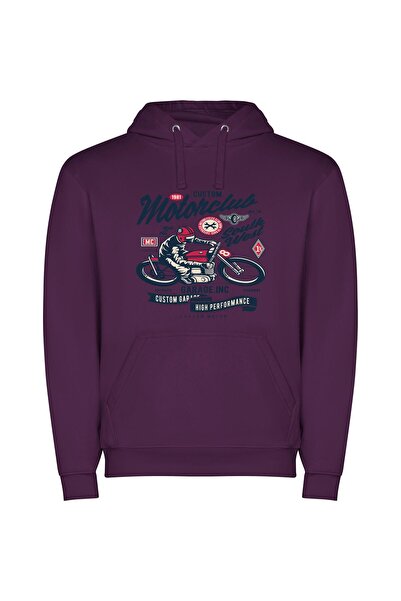iLovePrints Rider's Custom Finest: Shep-Style Φούτερ με κουκούλα σε χρώμα Μωβ