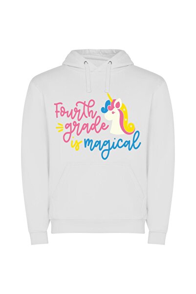 iLovePrints Mystical Grade: Adobe Enchantment Φούτερ με κουκούλα σε χρώμα Λευκό
