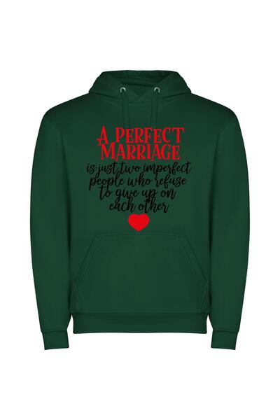 iLovePrints Unyielding Imperfect Love Φούτερ με κουκούλα σε χρώμα Πράσινο