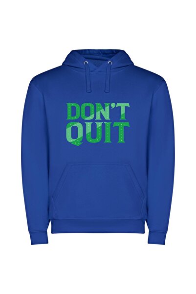 iLovePrints Evergreen Motivational Cutout Φούτερ με κουκούλα σε χρώμα Μπλε