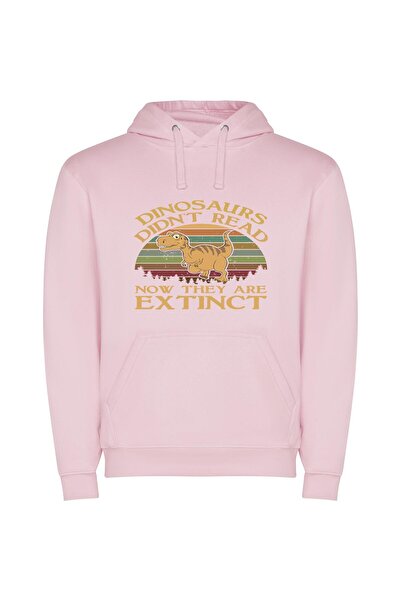 iLovePrints Fashionably Extinct: Literary Dinosaurs! Φούτερ με κουκούλα σε χρ...