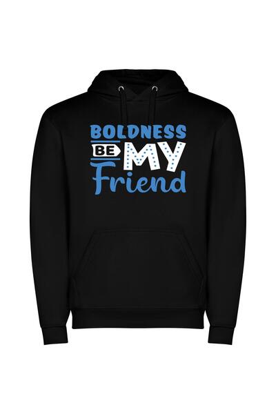 iLovePrints Boldness: A Friend's Expression Φούτερ με κουκούλα σε χρώμα Μαύρο