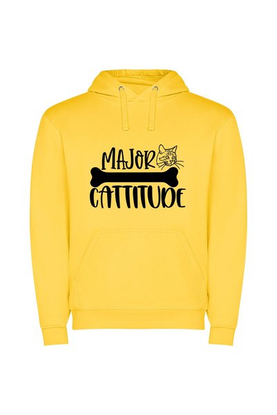 iLovePrints Curious Catastrophic Cat Composition Φούτερ με κουκούλα σε χρώμα ...