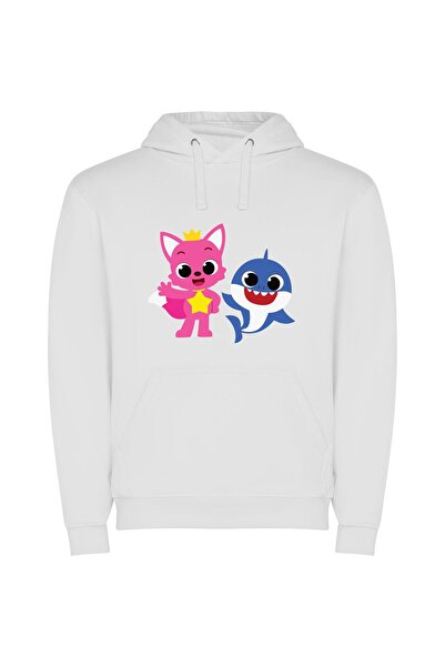 iLovePrints Furry Friends Unite! Φούτερ με κουκούλα σε χρώμα Λευκό