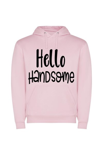 iLovePrints Hello Handsome: Vintage Vibes Φούτερ με κουκούλα σε χρώμα Ροζ