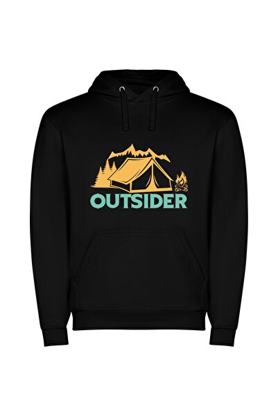iLovePrints Wilderness Nights: Fireside Escapes Φούτερ με κουκούλα σε χρώμα Μ...