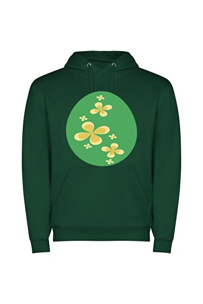 iLovePrints Floral Elegance Φούτερ με κουκούλα σε χρώμα Πράσινο