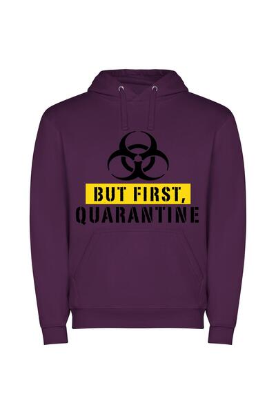 iLovePrints Biohazard Portrait Perplexes Φούτερ με κουκούλα σε χρώμα Μωβ