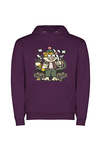 iLovePrints Catnip and Brew: A Steampunk Portrait Φούτερ με κουκούλα σε χρώμα...