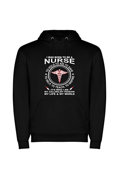 iLovePrints Pristine Medical Caduceus Φούτερ με κουκούλα σε χρώμα Μαύρο
