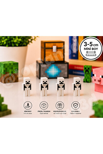 Toptan3D (1 Adet) İskelet Mini Blok Oyuncak (2-5cm Arası Mini Figür Oyuncak)