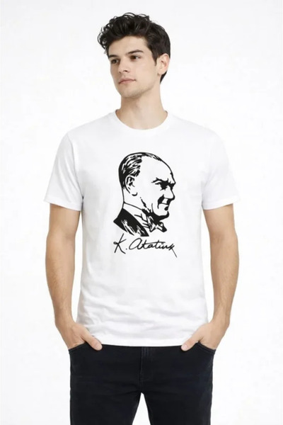 UFC 1985 TOP BRAND Men's Ataturk Printed T-Shirt Short Sleeve Crew Neck T-Shi...