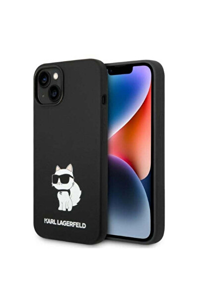 Karl Lagerfeld Husă pentru iPhone 14 Plus, din silicon MagSafe (KLHMP14MSNCHB...