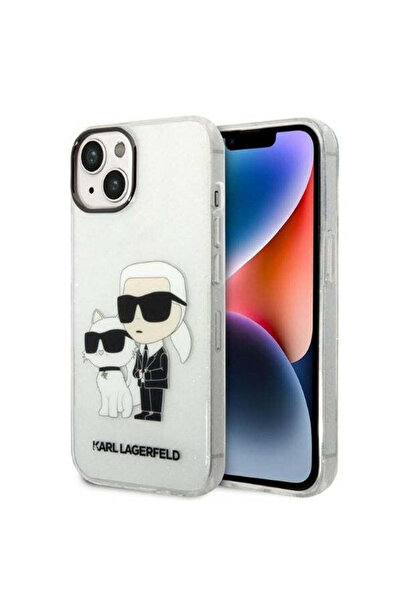 Karl Lagerfeld Husă pentru iPhone 14 Plus, Hardcase Glitter (KLHCP14MHNKCTGT)...