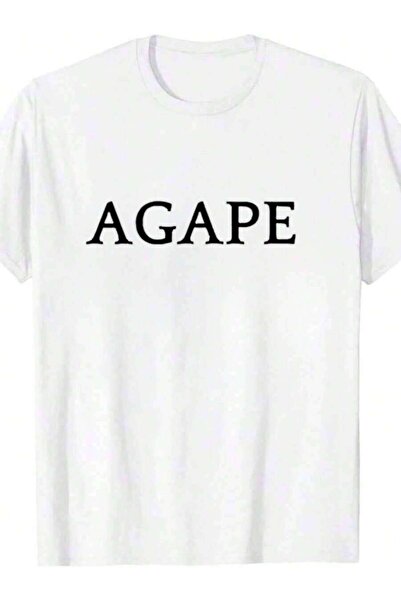 LİNA06 تي شيرت AGAPE English Word Apparel للرجال والنساء يمكنهم ارتداؤه باللو...