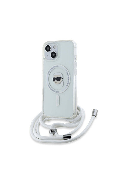 Karl Lagerfeld Husă pentru iPhone 15, IML Crossbody MagSafe (KLHMP15SHCKHNT),...