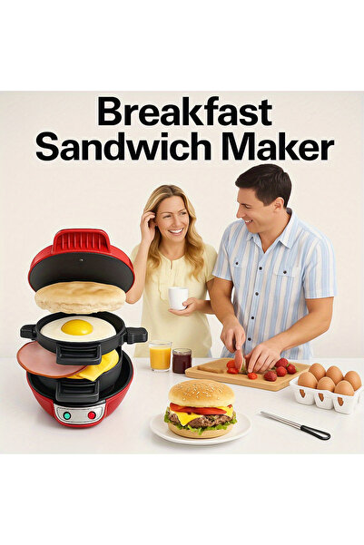 Generic Brand 3-in-1 Breakfast Sandwich Maker, Electric Hamburger Maker with ...