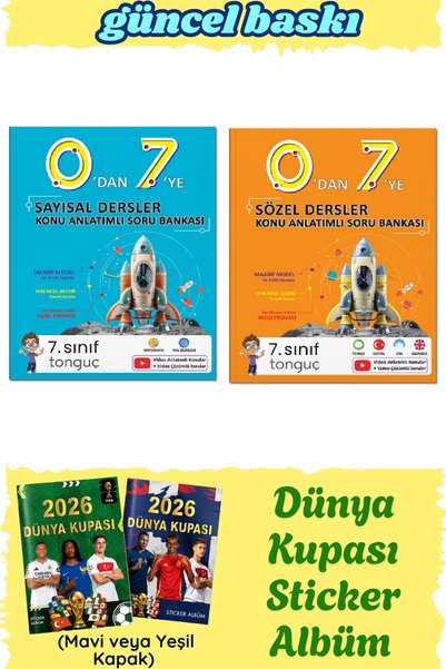 Tonguç Yayınları 0'dan 7'ye SAYISAL ve SÖZEL Konu Anlatımlı Soru Bankası - Dü...