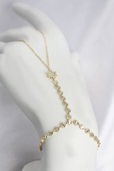 Epilons Gold Color Brass Stone Detailed Pole Star Model Shahmeran