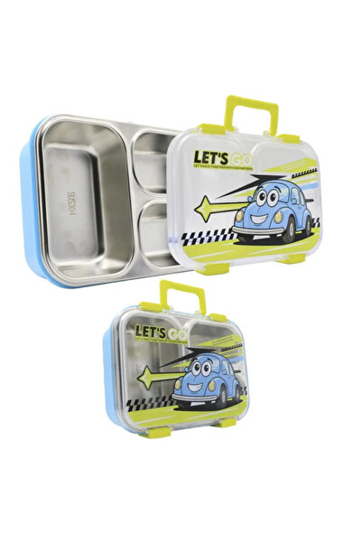 MUGGLE Stainless Steel 3 Compartment 720 ml Lunch Box Nutrition Container