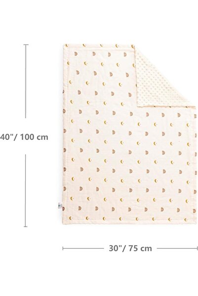 CREVENT 76X102CM Cute Plush Cozy and Warm Fleece Baby Blanket for Girls Infan...