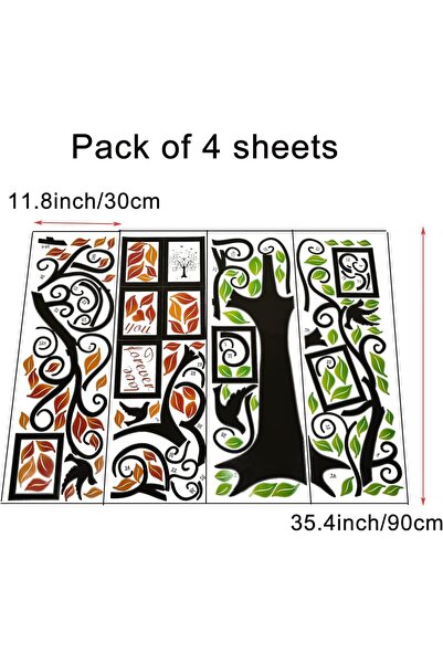 Pinenjoy Large Family Tree Wall Sticker Photo Frame Wall Decal 63x80inch Remo...