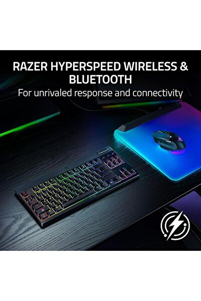 RAZER لوحة مفاتيح الألعاب الميكانيكية السلكية BlackWidow V4 Pro: مفاتيح ميكان...