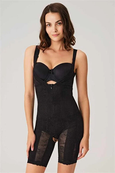 SS HOME CONCEPT Recovery Body Shaper with Zipper, Long Leg Opening, Open Bott...