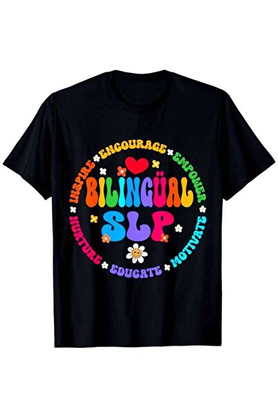 25W تي شيرت Cultivando Bilingues SLP Bilingual Crew Teacher Loose Style جديد ...