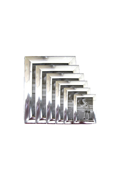 AGC Πλαστική κορνίζα ασημί επιτραπέζια 10x15cm [10401097]