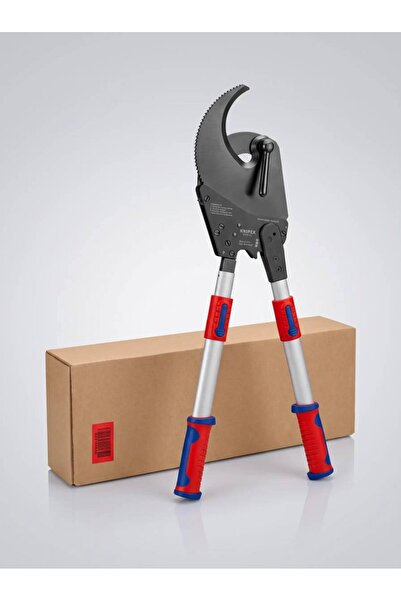 Knipex 95 32 100 – Professional ratchet cable cutter, telescopic handle 680 mm