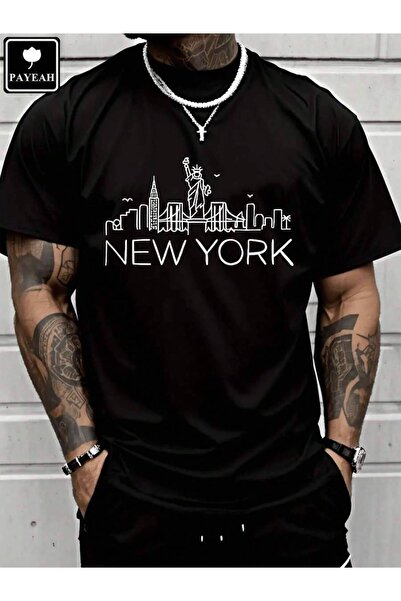 799 PAYEAH New York City Skylines Statue Of Liberty T-Shirt 100% Heavy Cotton...