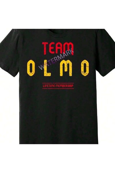 4CR Distressed Team Olmo Proud Family Last Name Surname Familia 22785 Funny Men's Short Sleeve Graphic T-Shirt