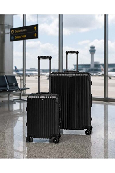 Generic Aluminium Luggage Sets of 2 Pieces, Carry on Suitcase with Rolling Sp...