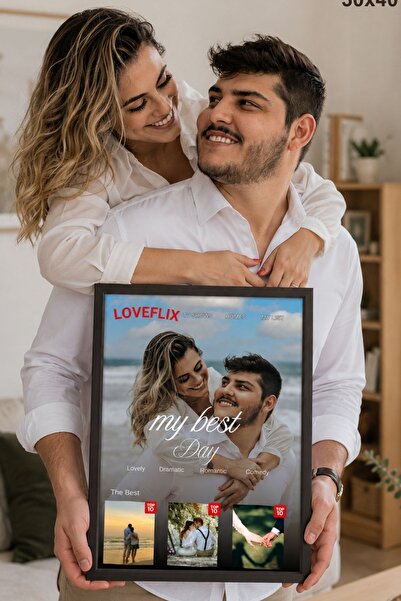 senden olsun Sevgiliye / Eşe Kişiye Özel Film Kapağı MDF Tablo - Erkek Arkada...