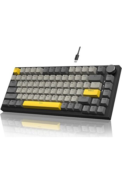 GENERAL لوحة مفاتيح ميكانيكية لاسلكية ATTACK SHARK ajazz AK820 Pro قابلة للتب...
