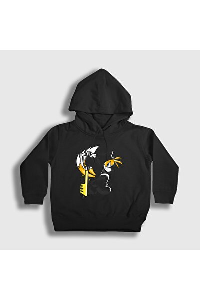 Presmono Unisex Kids Black Tails Kingdom Hearts Hooded Sweatshirt 619173Tt