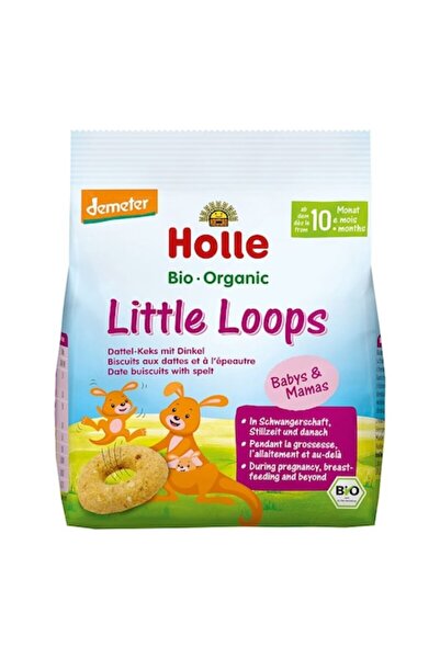 Holle Biscuiți cu Spelt și Curmale, bucle mici, 80g