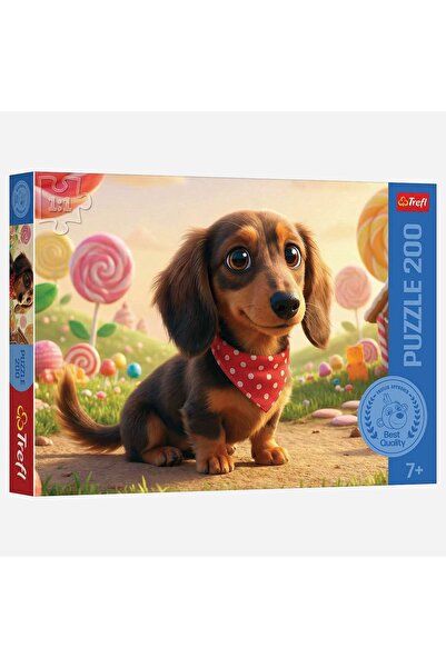 Trefl Puzzle cu cățeluș drăguț în Țara Dulciurilor, 200 de piese - Cea mai bu...