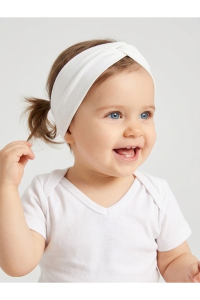 Babygiz ربطة شعر قطنية ممشطة ناعمة ومرنة للأطفال والرضع لا تترك أثراً