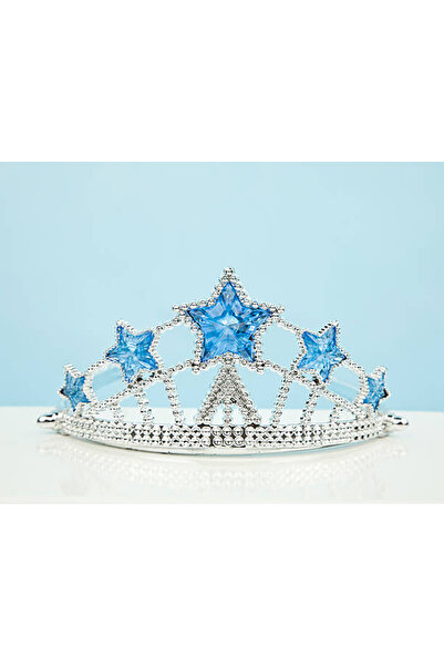 FUTAX Blue Star Stone Plastic Queen Princess Elsa Crown Kids Size (5690)