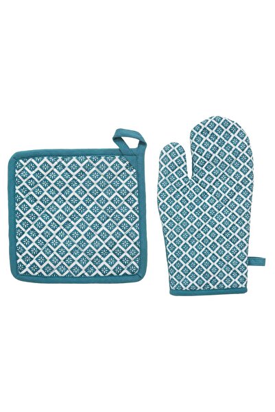 Atmosphera Mănușă, suport termic „Tikal” - Blue duck, Înălțime 20 cm