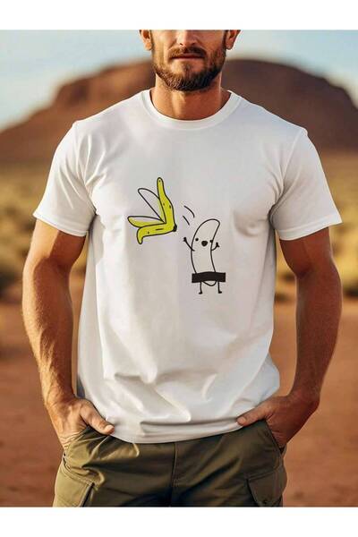 NOURAM تي شيرت رجالي من Funny Banana برقبة دائرية مريح وقابل للتنفس، قمصان صي...
