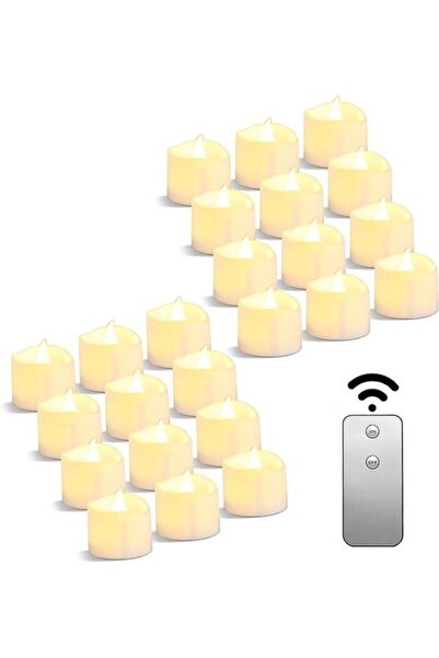 STARSTAR 24pc Remote Controlled Battery Powered LED Warming Tea Lights (3.8x3...