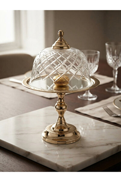 618 CONCEPT Nickel Plated Round Pedestal Cake and Pastry Presentation Stand 2...